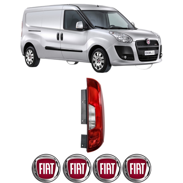 Lampa Stop Spate Dreapta FIAT DOBLO Bus (263_) din 2010-2023, Auto, TYC, 4x Stickere auto cu FIAT
