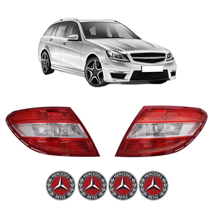 Set Stopuri Spate Stanga Dreapta MERCEDES-BENZ C-CLASS T-Model (S204) din 2007-2014, Auto, TYC, 4x Stickere auto cu MERCEDES-BENZ