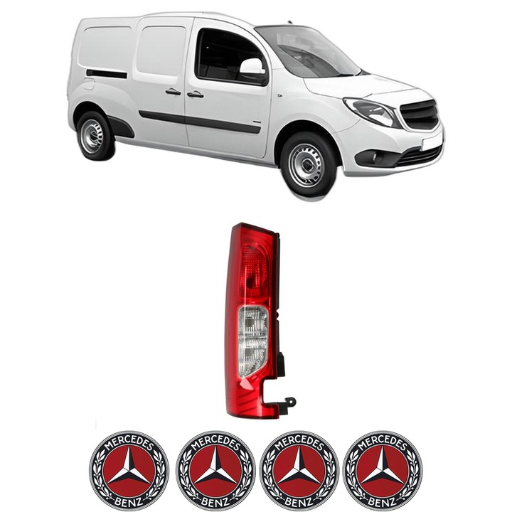 Lampa Stop Spate Stanga MERCEDES-BENZ CITAN Box Body/MPV (W415) din 2012-2021, Auto, DEPO, 4x Stickere auto cu MERCEDES-BENZ