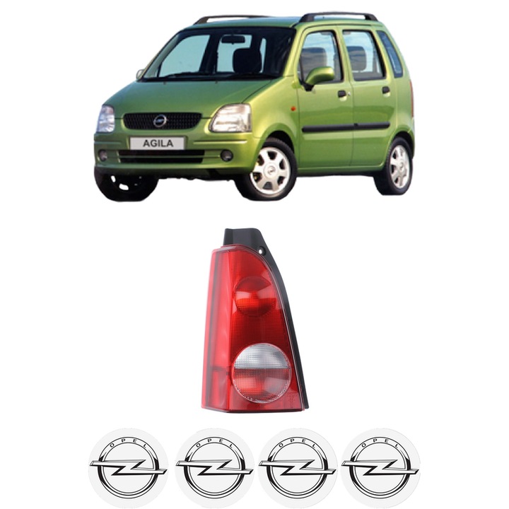 Lampa Stop Spate Stanga OPEL AGILA A (H00) din 2000-2007, Auto, DEPO, 4x Stickere auto cu OPEL