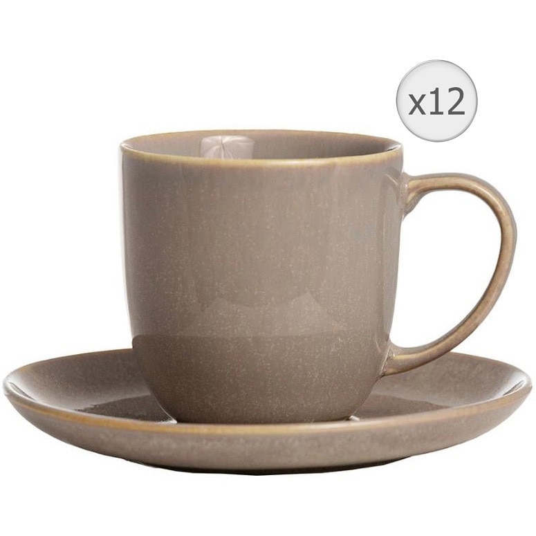 Set 12 piese de cafea/ceai Villarte Antalya, portelan, 240 ml