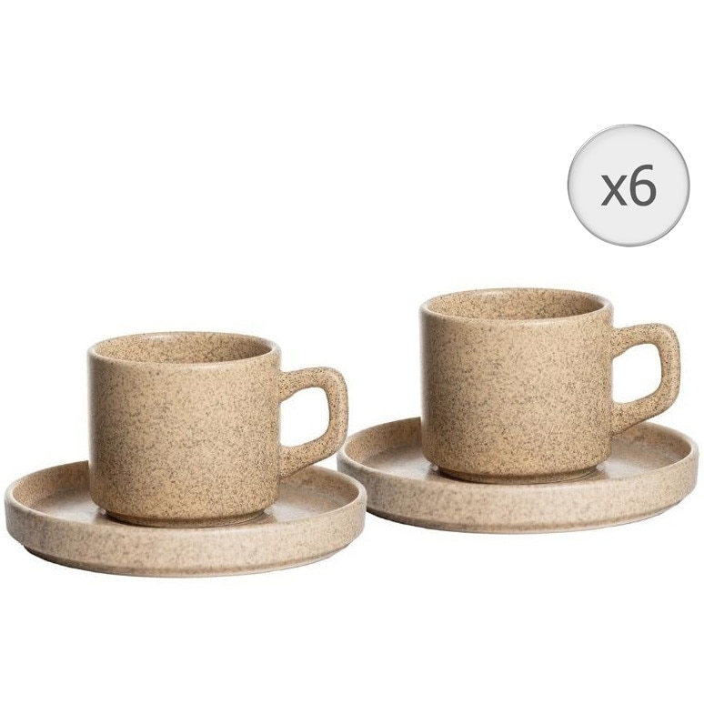 Set 12 piese de cafea/ceai Villarte Tetris, ceramica, 185 ml