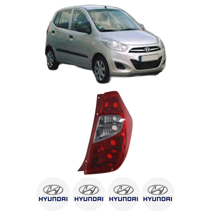 Lampa Stop Spate Dreapta HYUNDAI i10 I (PA) din 2007-2013, Auto, TYC, 4x Stickere auto cu HYUNDAI