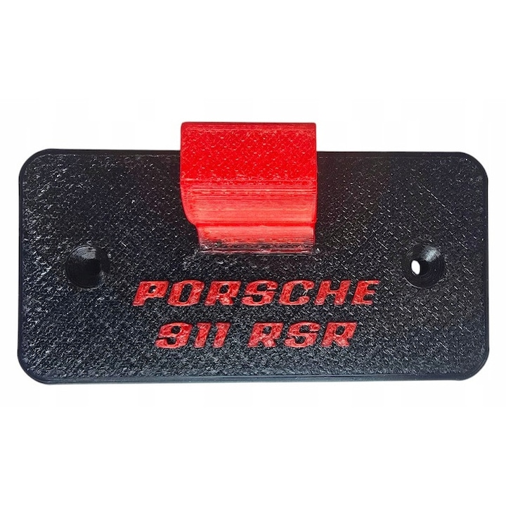 Fali tartó LEGO Porsche 911 RSR-hez, MoranQ, dedikált design, fekete piros ékezetekkel, könnyű összeszerelés