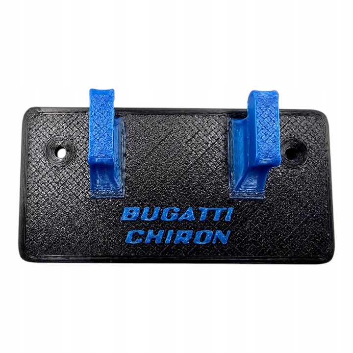 Fali tartó LEGO Bugatti Chiron 42083-hoz, PETG anyag, fekete kék hangsúlyokkal, könnyű összeszerelés