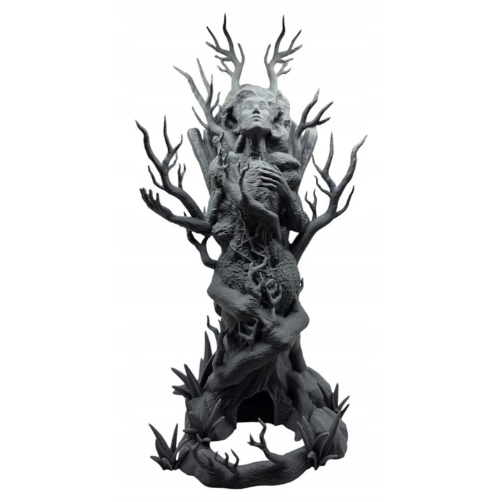Фигурина лейди на гората, MoranQ, Pani Lasu Fates End Dryad, сива, 20x13x12cm