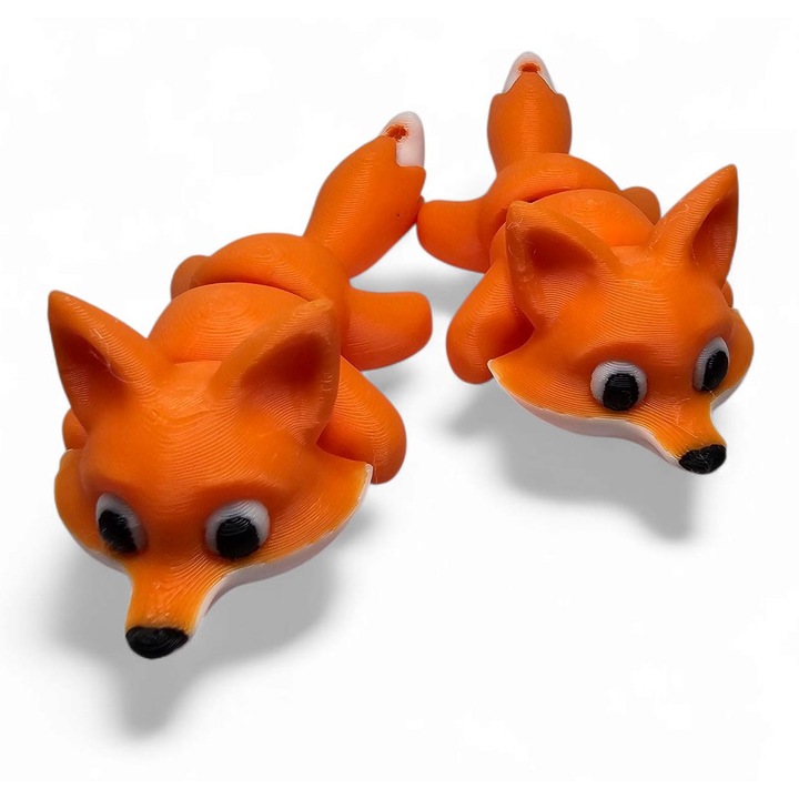 Róka figura, realisztikus részletekkel, 9,5x5x2,5cm