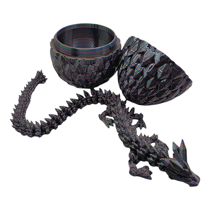 Sárkány figura tojással, MoranQ, 26 cm, valósághű részletek, dekoratív