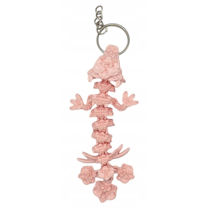 Többszínű Cinderwing kulcstartó, csuklós füst, 12x5 cm, oktatási készlet