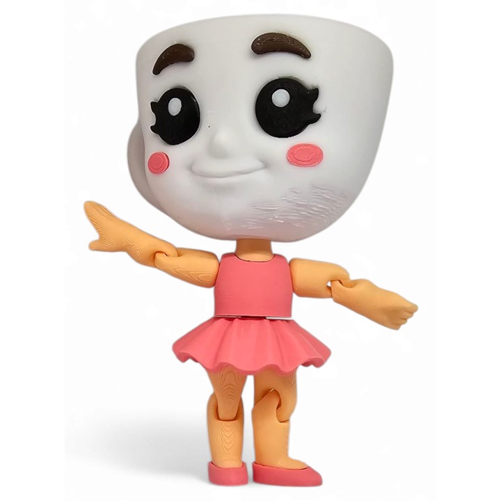 Фигурина Балерина Капучина, MoranQ, 16 см, многоцветна, артикулиран модел