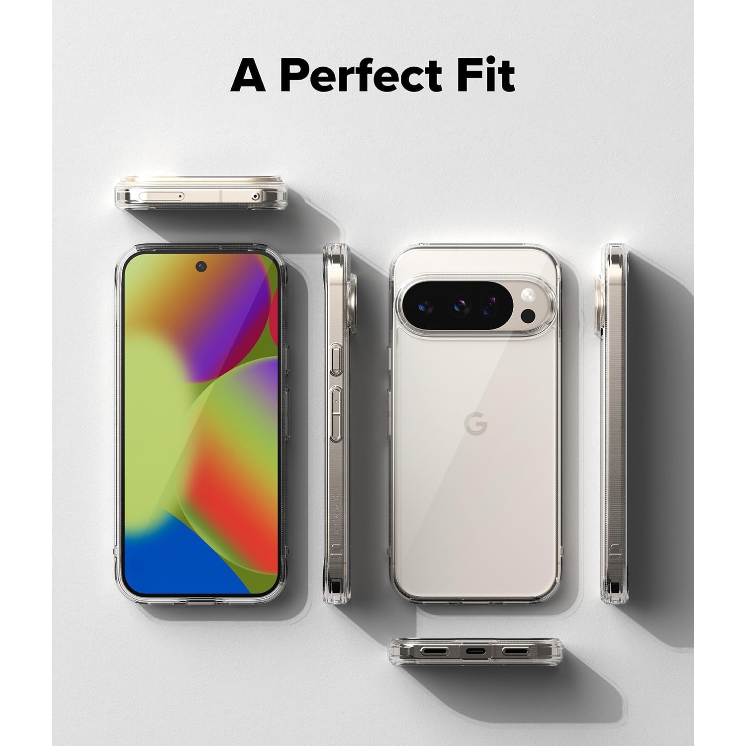 BestCase® Husa Anti Shock + Folie de sticla inclusa, Compatibil cu Google Pixel 10 / 10 Pro, Airbag 4 Corners, Transparent