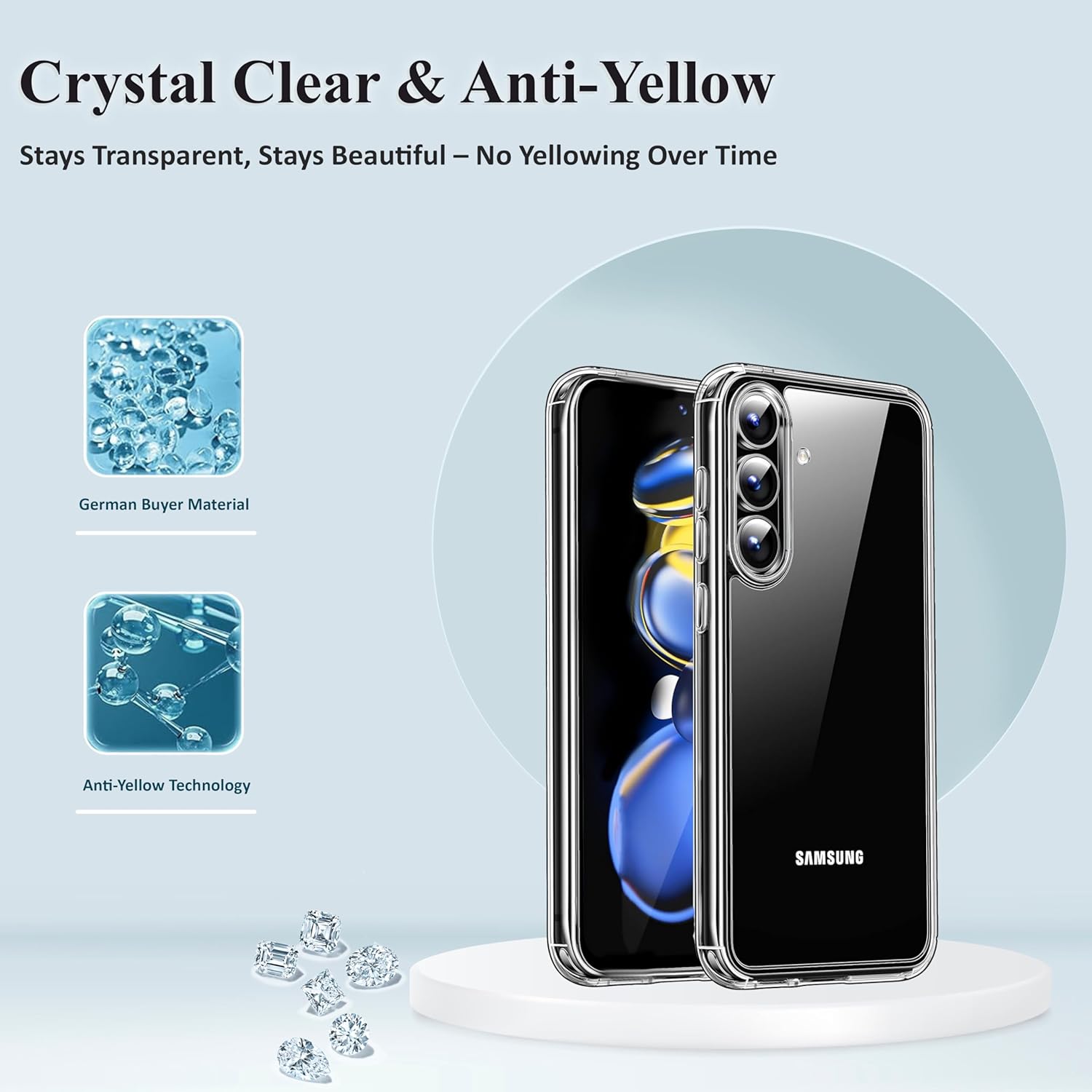 BestCase® Husa Clear Silicon pentru Samsung Galaxy S25 FE, Transparent