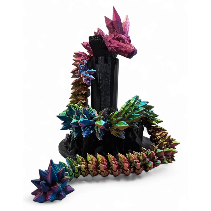 Фигурина Дракон Кристал Арт. 60 см, многоцветен, MoranQ