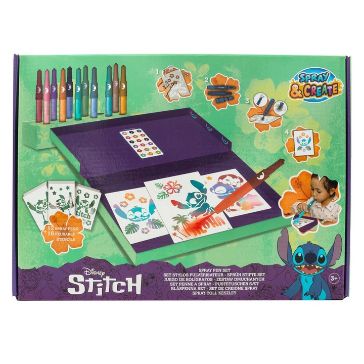 Set mare de markere cu aer, Slammer, 12 markere, multicolor