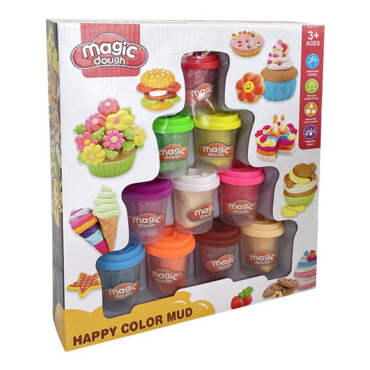 Set de plastilina, 10 buc