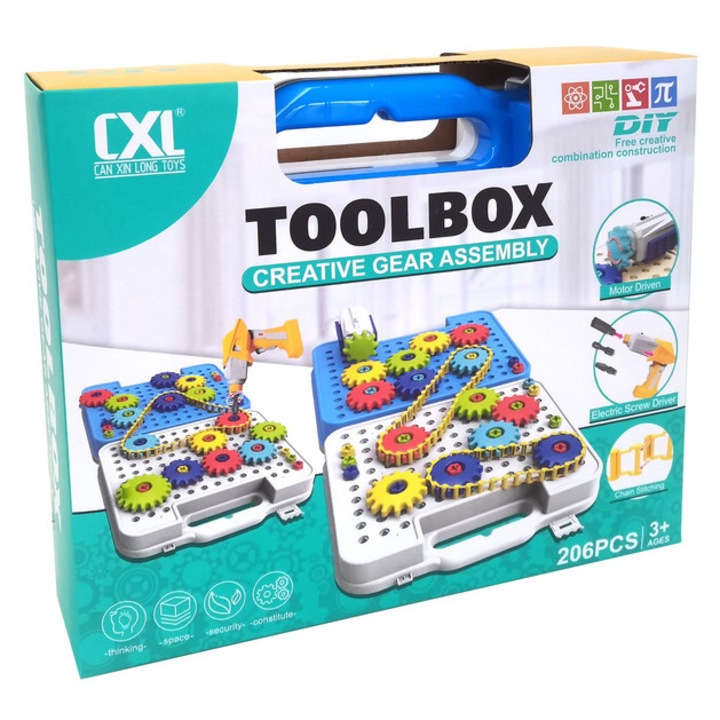 Cutie de scule - lanturi si roti dintate