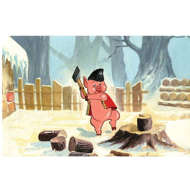 Filmul de diapozitive „Puiul de porc si lupii” 34101847 - in limba maghiara