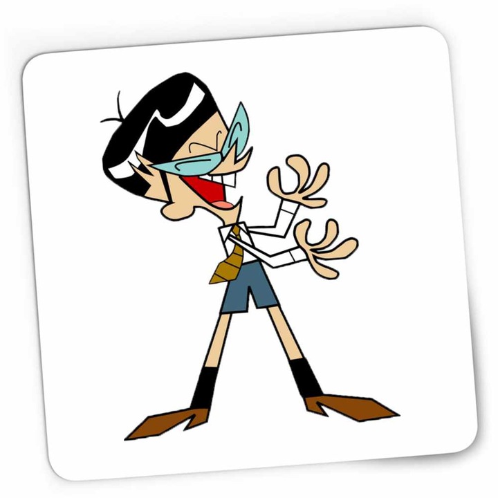 Gaming egérpad Laboratorul lui Dexter Mandark Geniu Nebun, 21x19cm