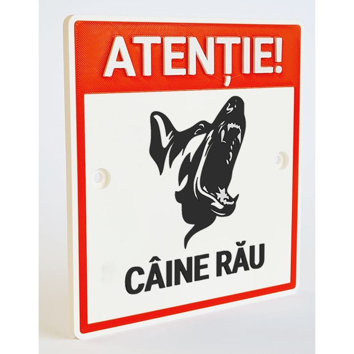 Indicator de avertizare "ATENTIE! CAINE RAU LUP"