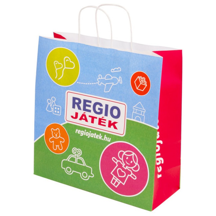 Săculeț cadou, REGIO JATEK, multicolor, 35x14x36cm