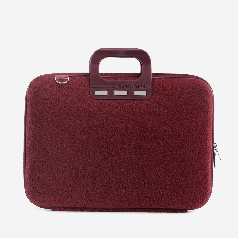 Geantă Bombata Teddy, 15 -16 inch, Roșu burgundy