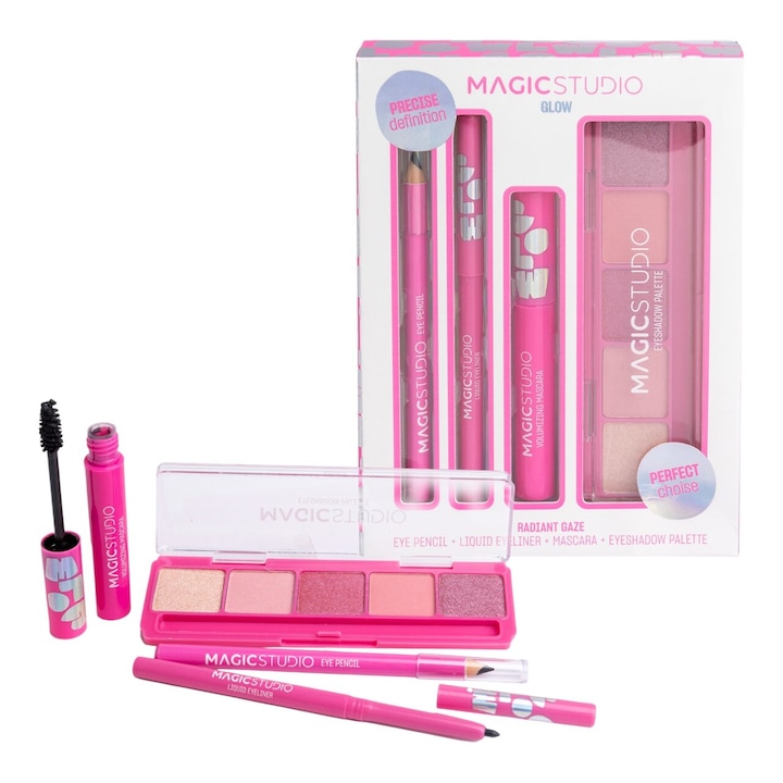 Set machiaj Magic Studio Glow, 5 nuanțe, multicolor