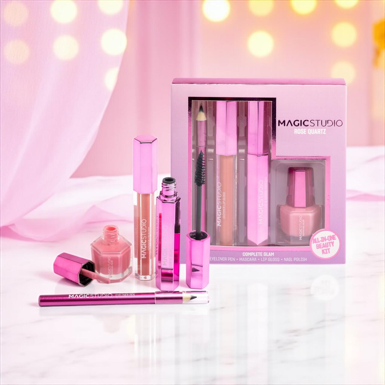 Set machiaj Magic Studio Rose Quartz Complete Glam, roz, include
