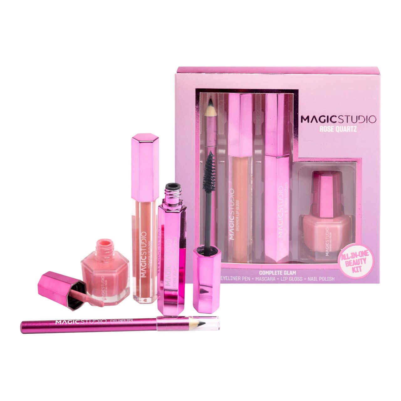 Set machiaj Magic Studio Rose Quartz Complete Glam, roz, include