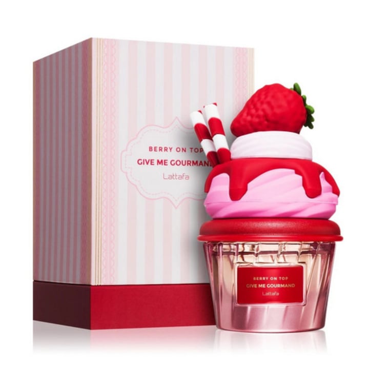 Lattafa Berry On Top Give Me Gourmand, unisex Eau de Parfum, 75 ml, gyümölcsös, gourmand