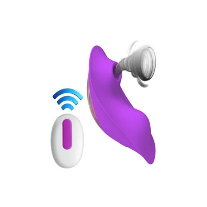 Vibrátor nőknek távirányítóval, 9 mód, lila