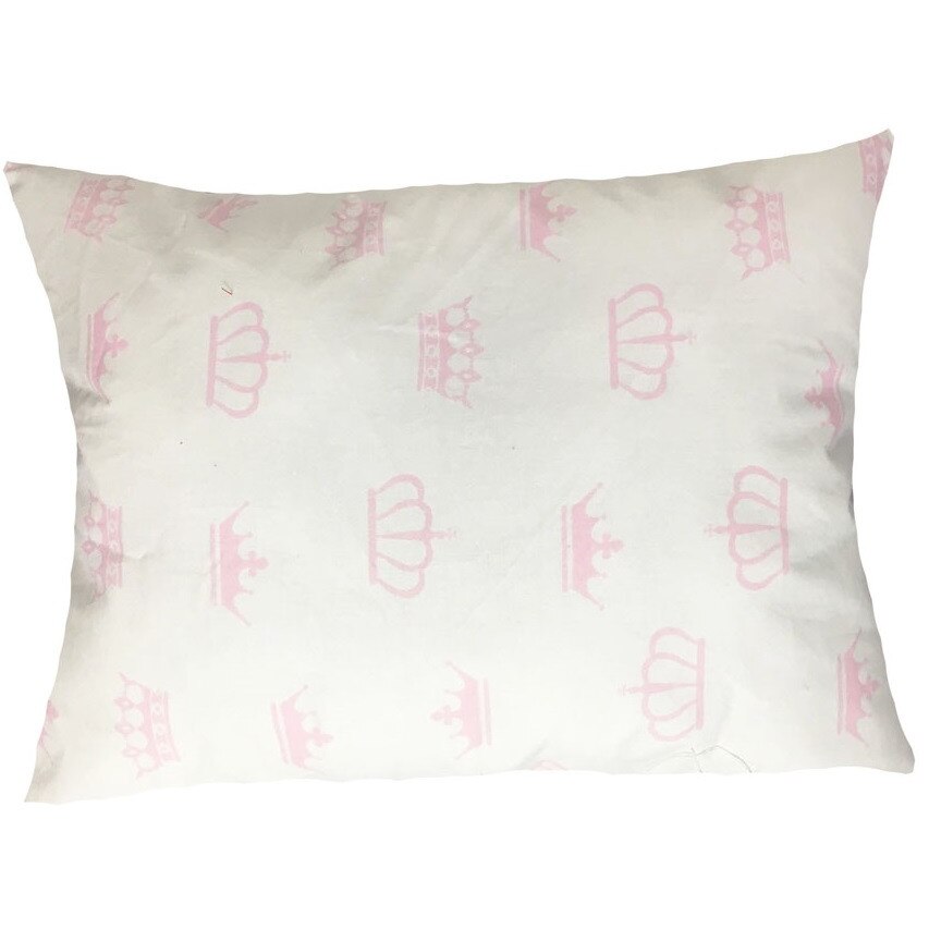 Perna, alb cu coronite roz, 30x40cm