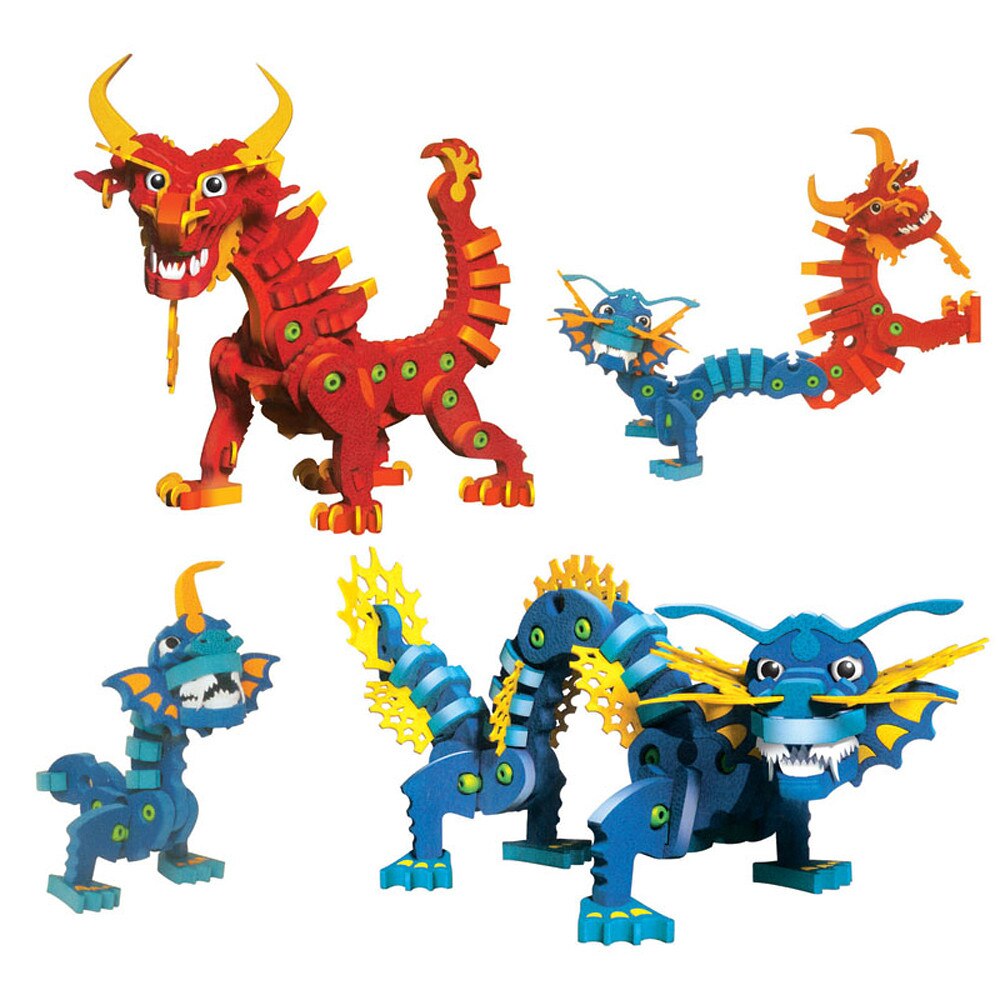 Set Puzzle 3D BLOCKS Fire&Frost Dragons