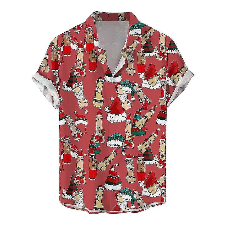 Férfi ing, hawaii, vicces mintás, 2XL