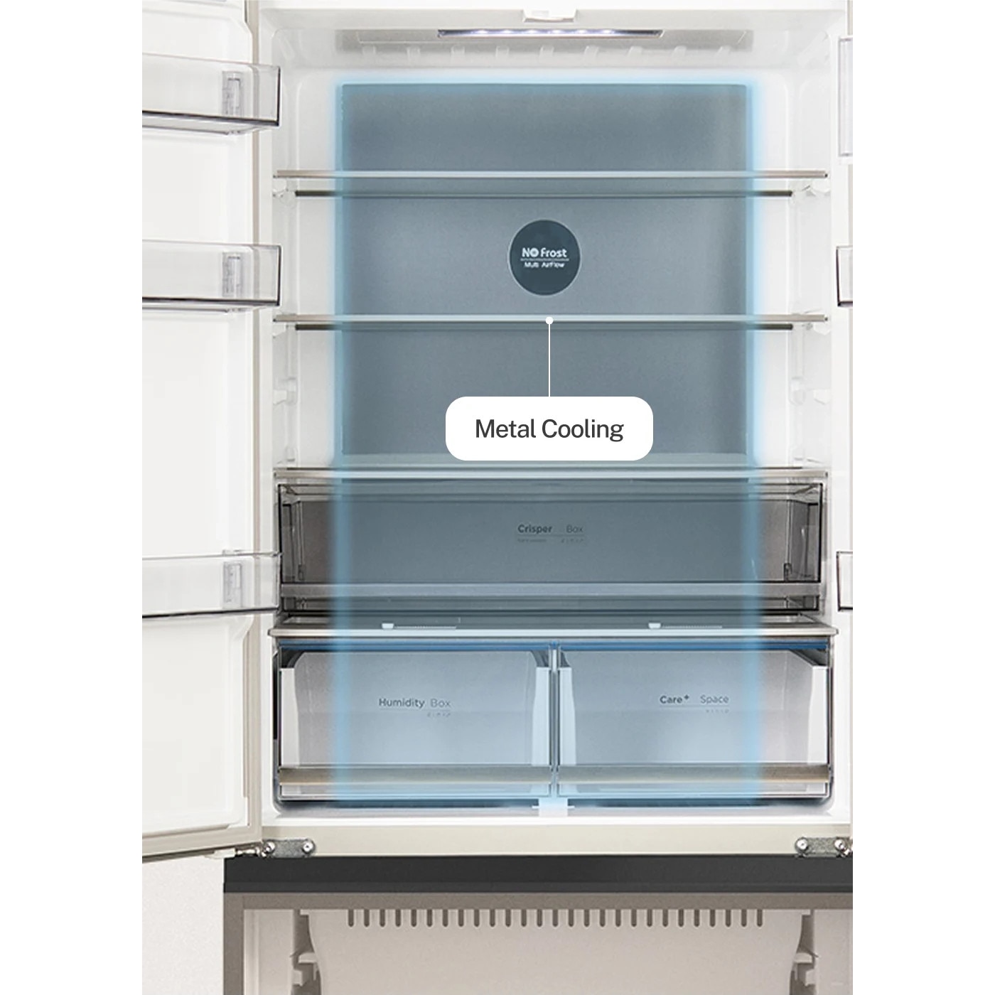 Frigider side by side No Frost CREATE, French Door Pro, capacitate