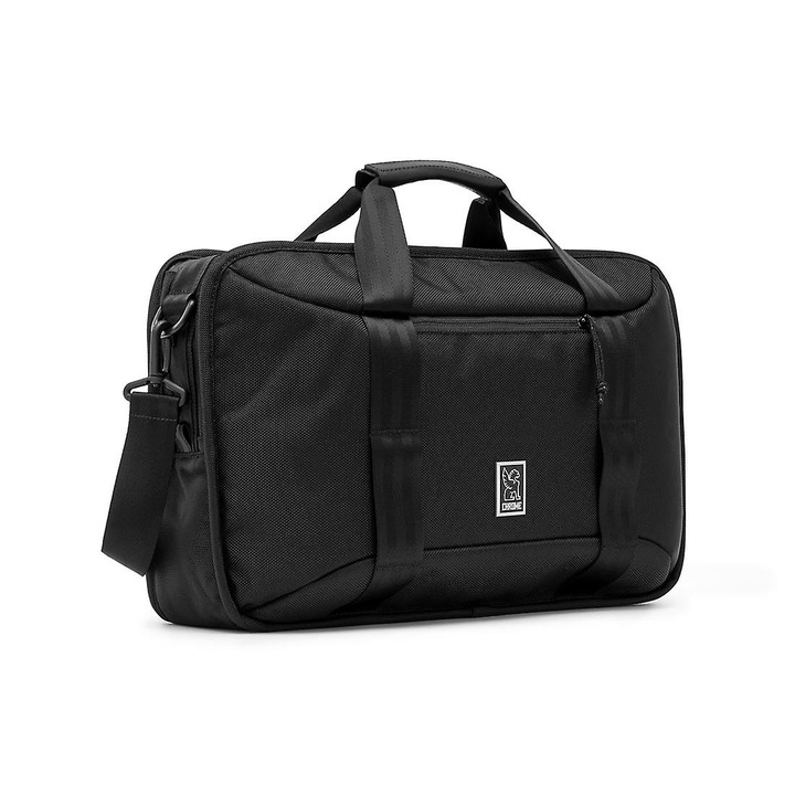Chrome Vega laptoptáska, 15L, fekete, 44,5x30x14cm, fogantyúval és levehető pánttal