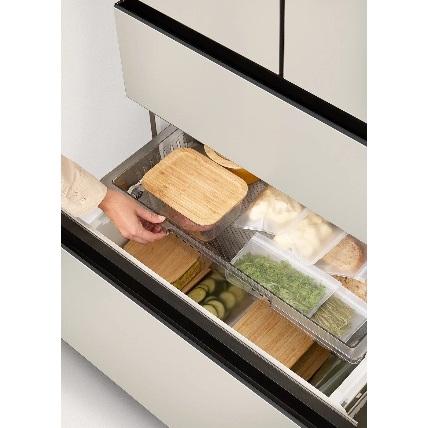 Frigider side by side No Frost CREATE, French Door Pro, capacitate