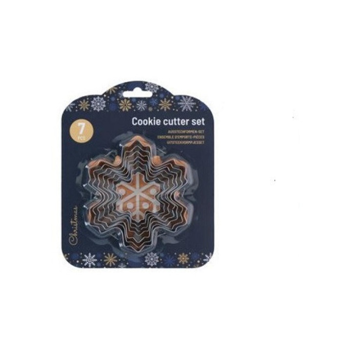 Set forme prajituri, 7 piese, model fulg, Edco