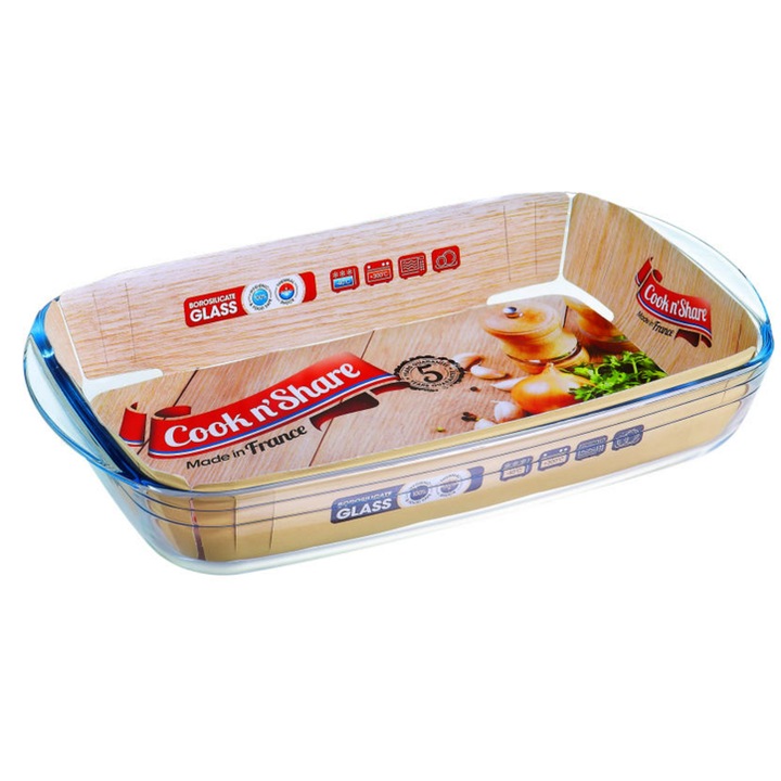 Правоъгълна тава Pyrex Cook&Share, 3.8л, 39x24x7см