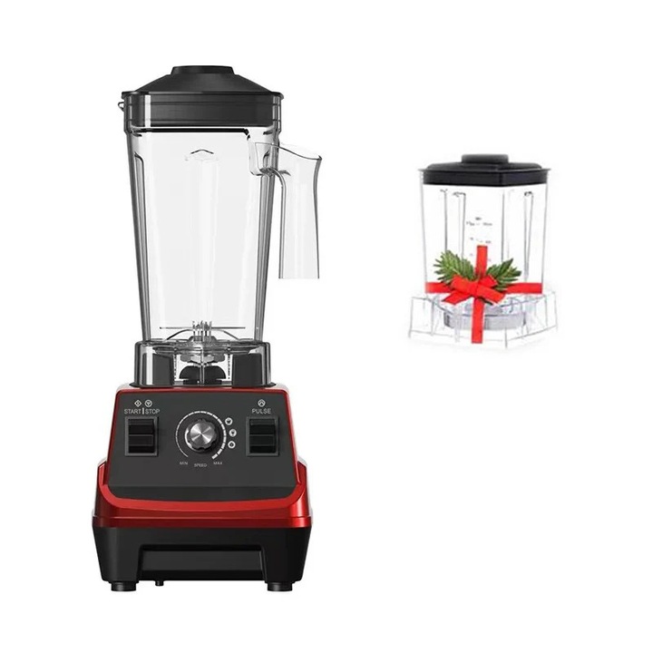 Nagy teljesítményű mini turmixgép smoothie-hoz, 1800W két tartállyal, BPA-mentes, G5001 RED