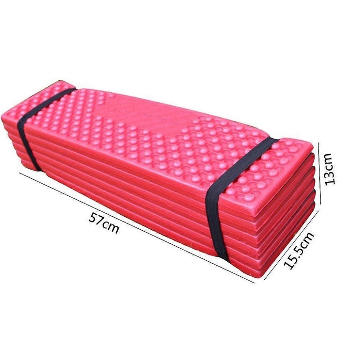 Saltea camping pliabila, verde, 190x57cm, material PVC, rezistenta la apa, 310g