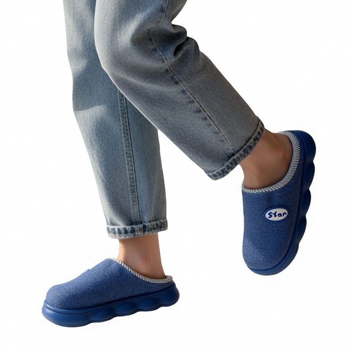 Пухкави домашни пантофи A-813тъмносин 121799, Тъмносин, 36-37