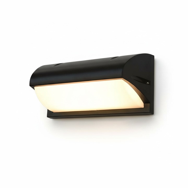 NEXTLY fali lámpa, LED, meleg fény, kültéri és beltéri, modern design, alumínium test, nx4, fekete