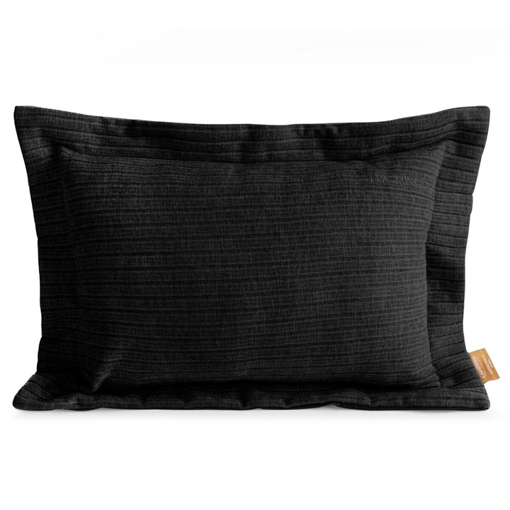 Fată de pernă Eurofirany, colecția Eva Minge, 40x60cm, negru, material chenille și catifea