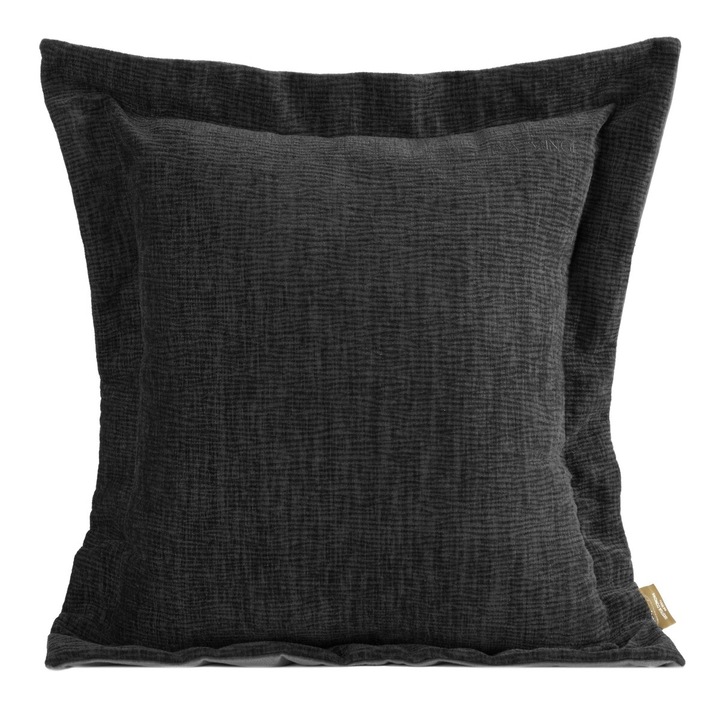 Fată de pernă decorativă Eurofirany Eva Minge, 55x55cm, poliester, negru