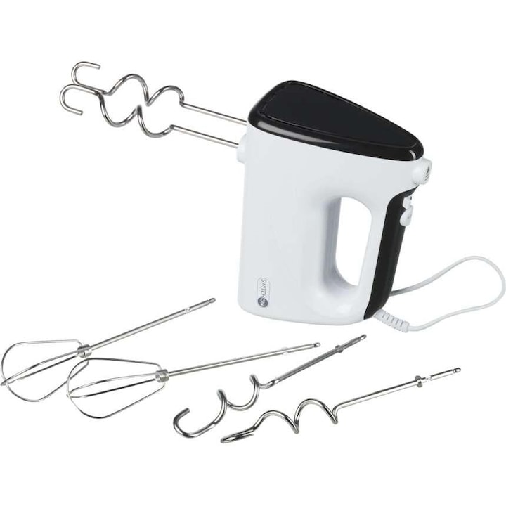 Ръчен миксер Switch ON HM-H0101, 300 W, 6 скорости, бял