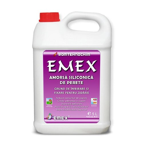 Amorsa Siliconica de Perete EMEX, Transparent, Bidon 20 Litri