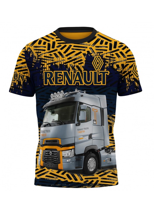 Férfi póló Renault 119.50, rövid ujjú, sokszínű, 4XL INTL
