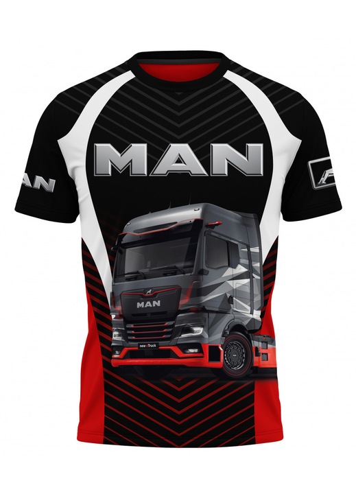 Férfi póló, rövid ujjú, többszínű