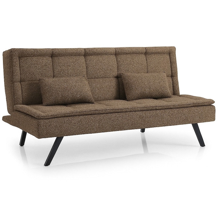 Canapea extensibilă Homs Monaco, maro, 185x89x90 cm