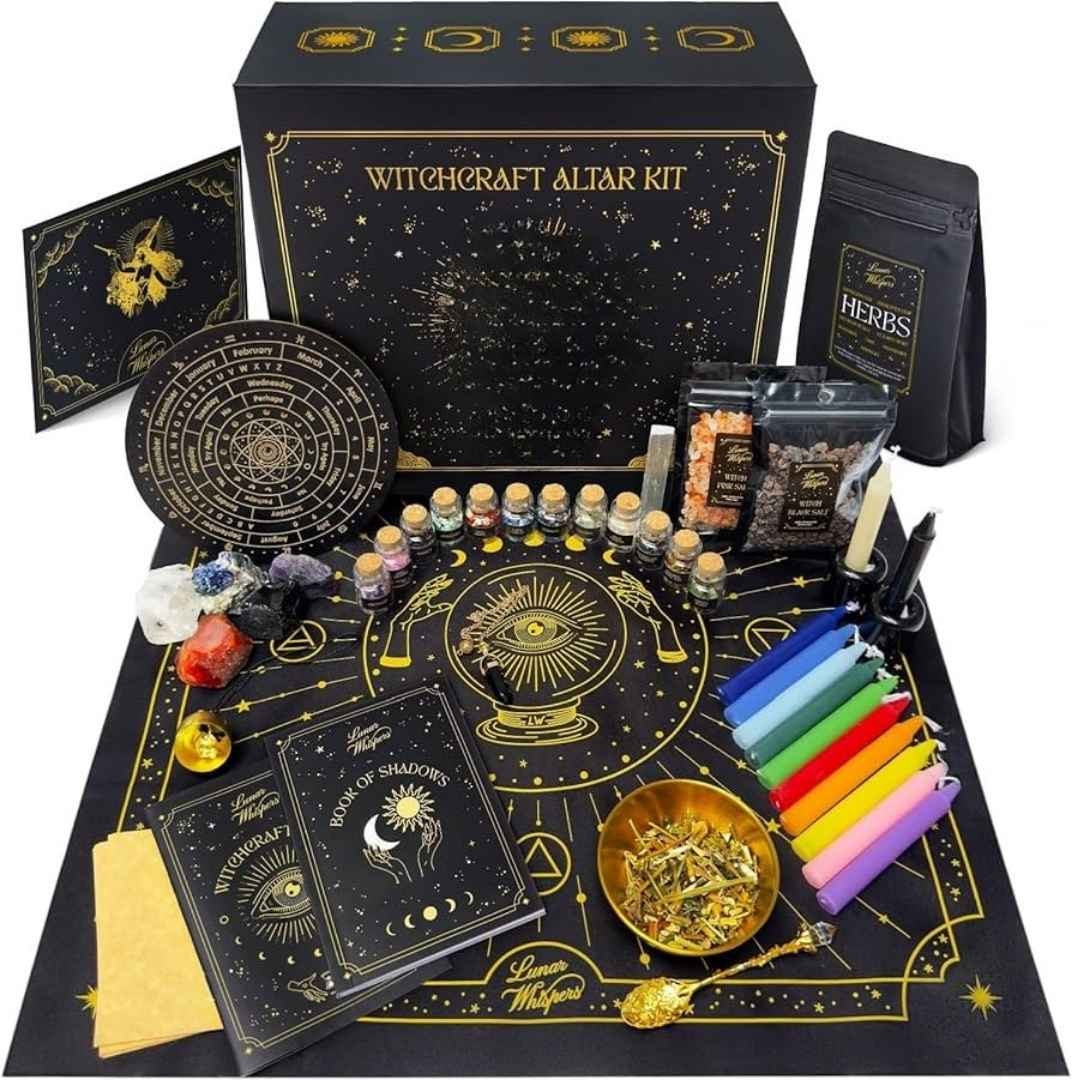 Set Premium Vrajitorie 64 Piese - Kit Complet - Altar, Cristale